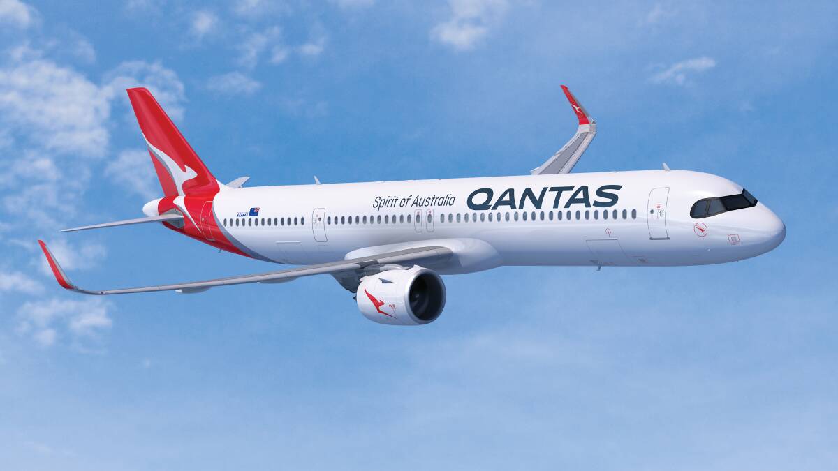 A Qantas Airbus.