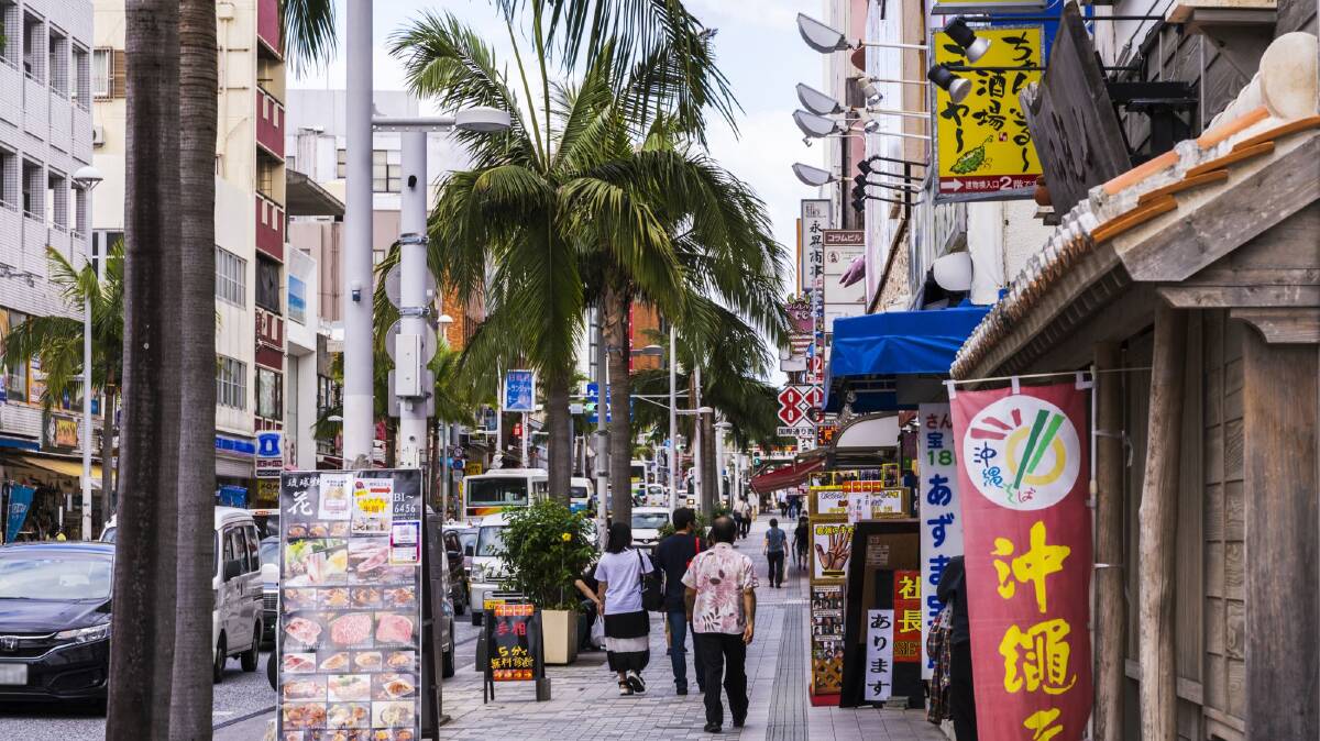 Shopping in Okinawa.
