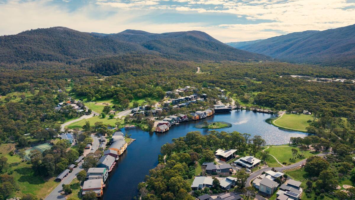 Book a lake view apartment or a mountain chalet and get distinct Swiss vibes at Lake Crackenback, in the NSW Snowy Mountains. Picture by Destination NSW