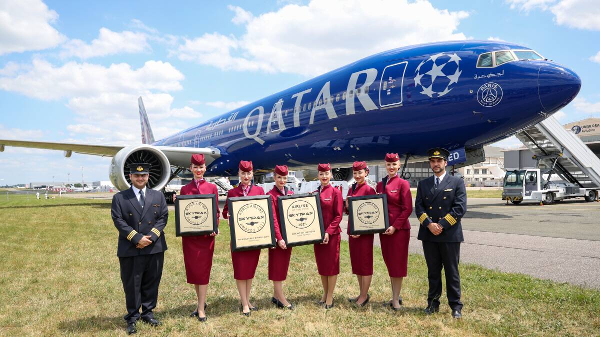 Qatar Airways has been named the best airline in the world nine times.