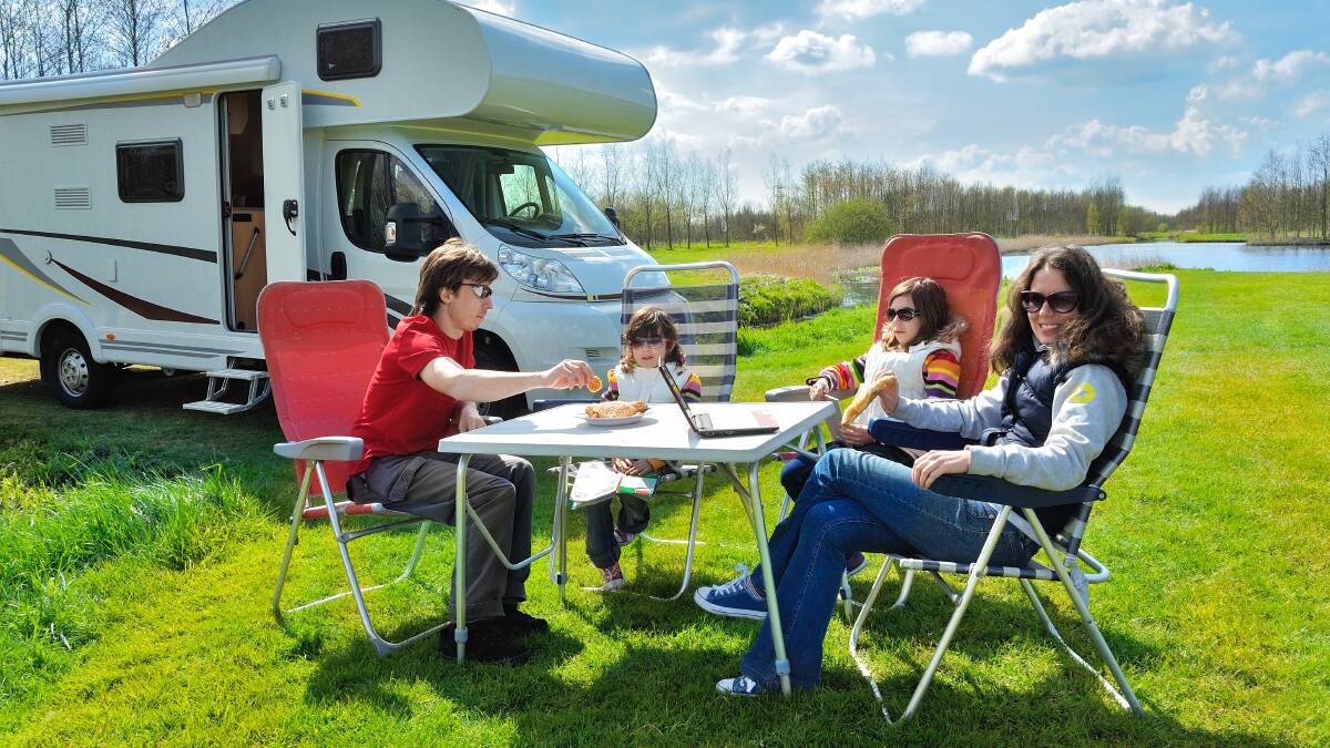 A family on a caravan holiday. Picture by Shutterstock