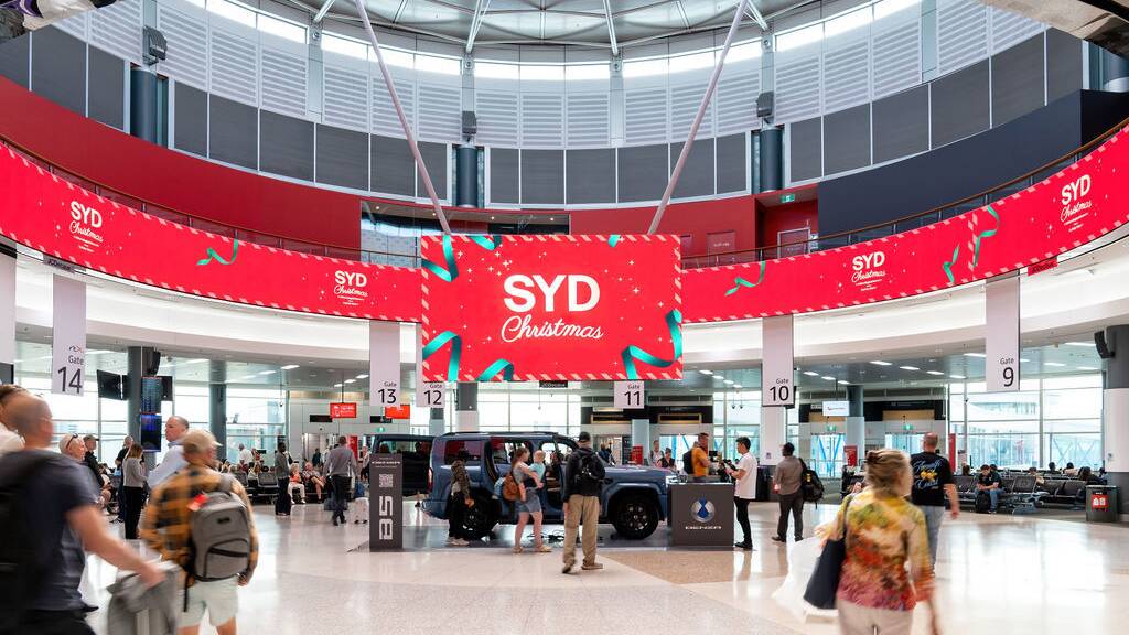Sydney Airport at Christmas. Picture supplied by Sydney Airport Sydney Airport at Christmas. Picture supplied by Sydney Airport