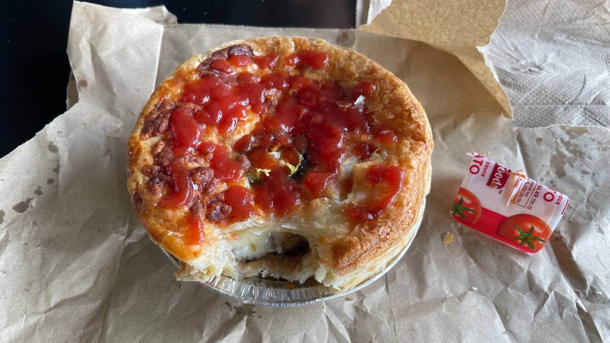 A jalapeno beef cheese pie at 2 Fat Bakers Bakery. A jalapeno beef cheese pie at 2 Fat Bakers Bakery.