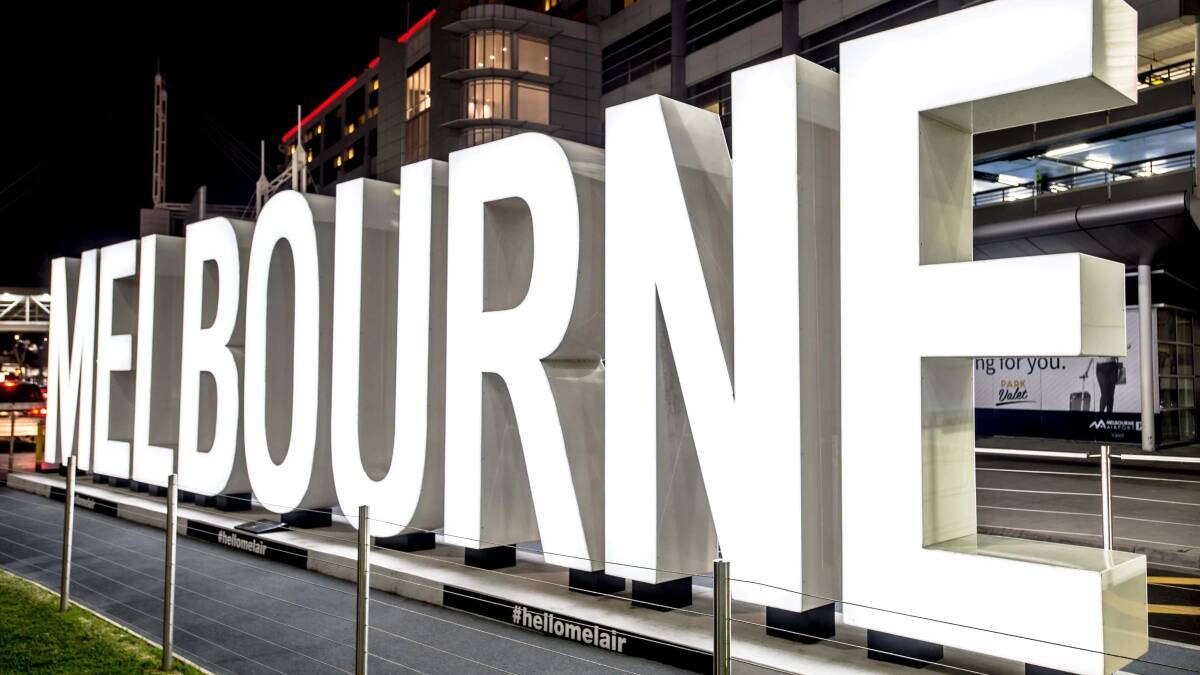 Melbourne Airport forecourt. Melbourne Airport forecourt.