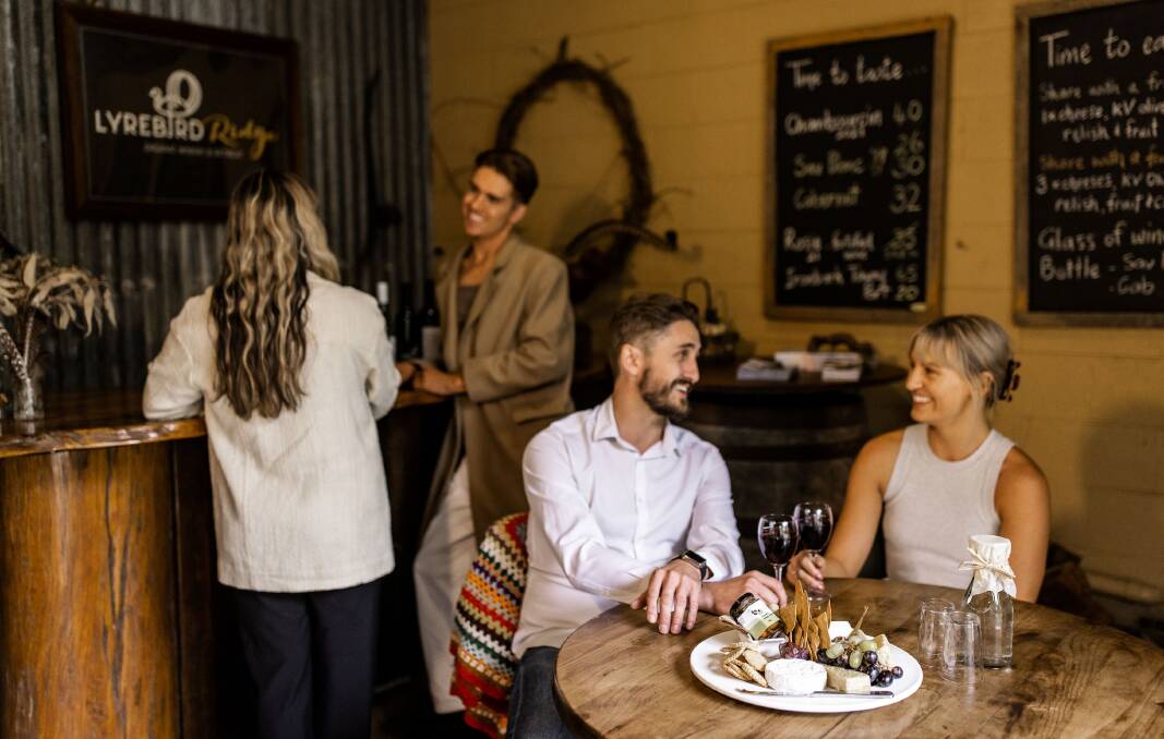 A rustic wine tasting at Lyrebird Ridge Organic Winery. Picture by Rachael Tagg