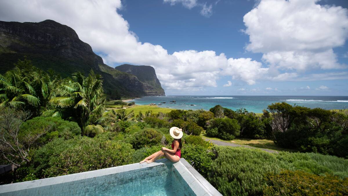 The view from a beautiful retreat called Capella Lodge on Lord Howe Island, NSW. The island caps tourists so you're never among crowds. Picture by Tom Archer Photography