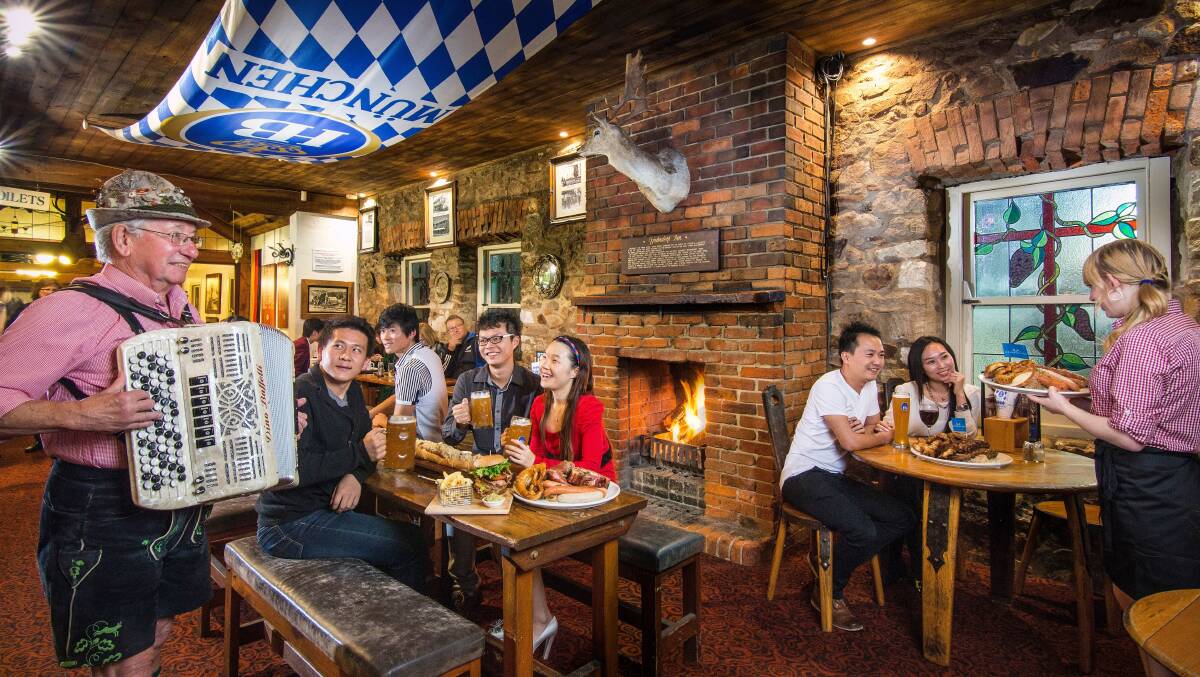 Beers and entertainment and the German-style Hahndorf Inn in Hahndorf, SA. Picture by Jonathan Kissock - JK Imaging