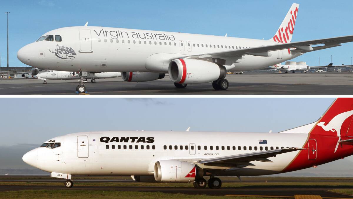 Virgin and Qantas are going head to head on their latest domestic flight sales. Picture by Virgin Australia (top) and Shutterstock Virgin and Qantas are going head to head on their latest domestic flight sales. Picture by Virgin Australia (top) and Shutterstock