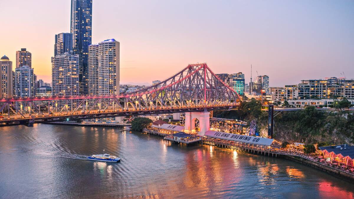 Story Bridge in Brisbane at dusk. Picture: Tourism and Events Queensland Story Bridge in Brisbane at dusk. Picture: Tourism and Events Queensland