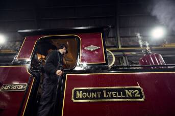 I took Tasmania's historic wilderness train in the mist, and it was the cosiest journey of my life