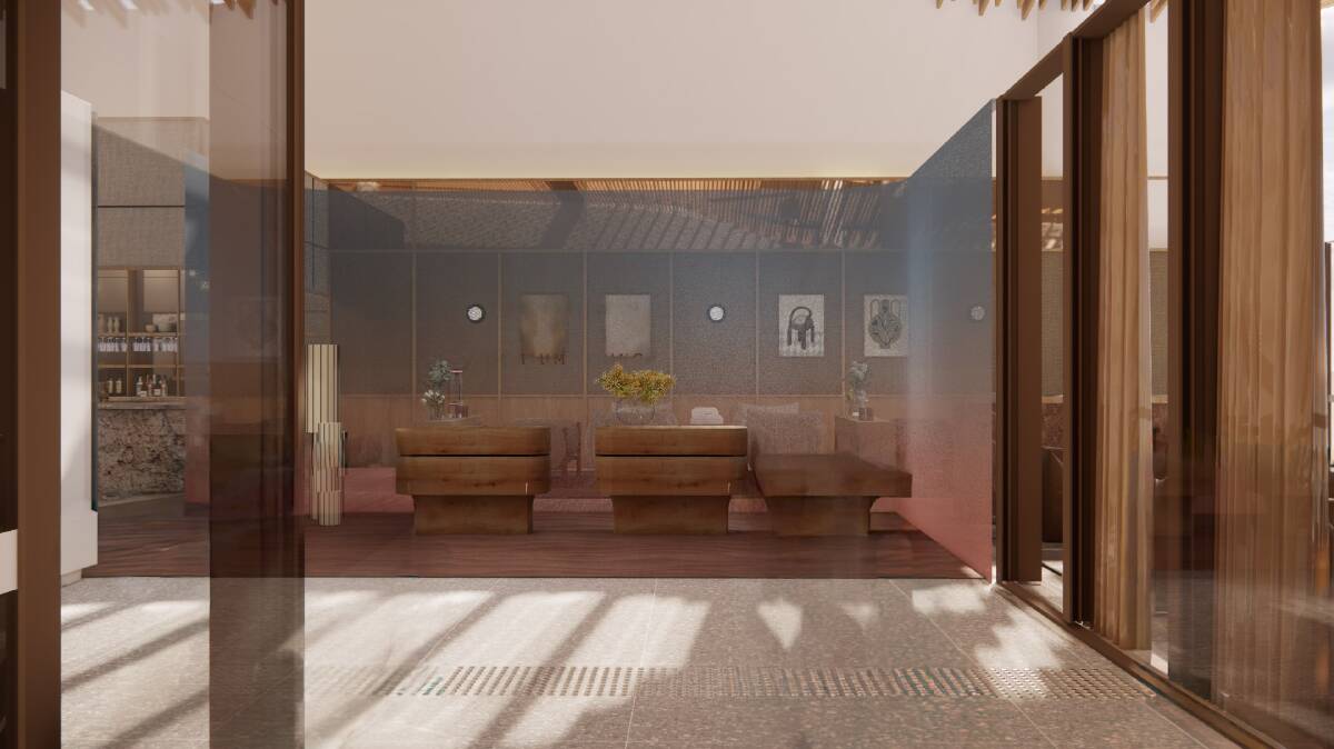 This lounge concept is one of the spaces on offer inside Western Sydney Airport's first luxury lounge.