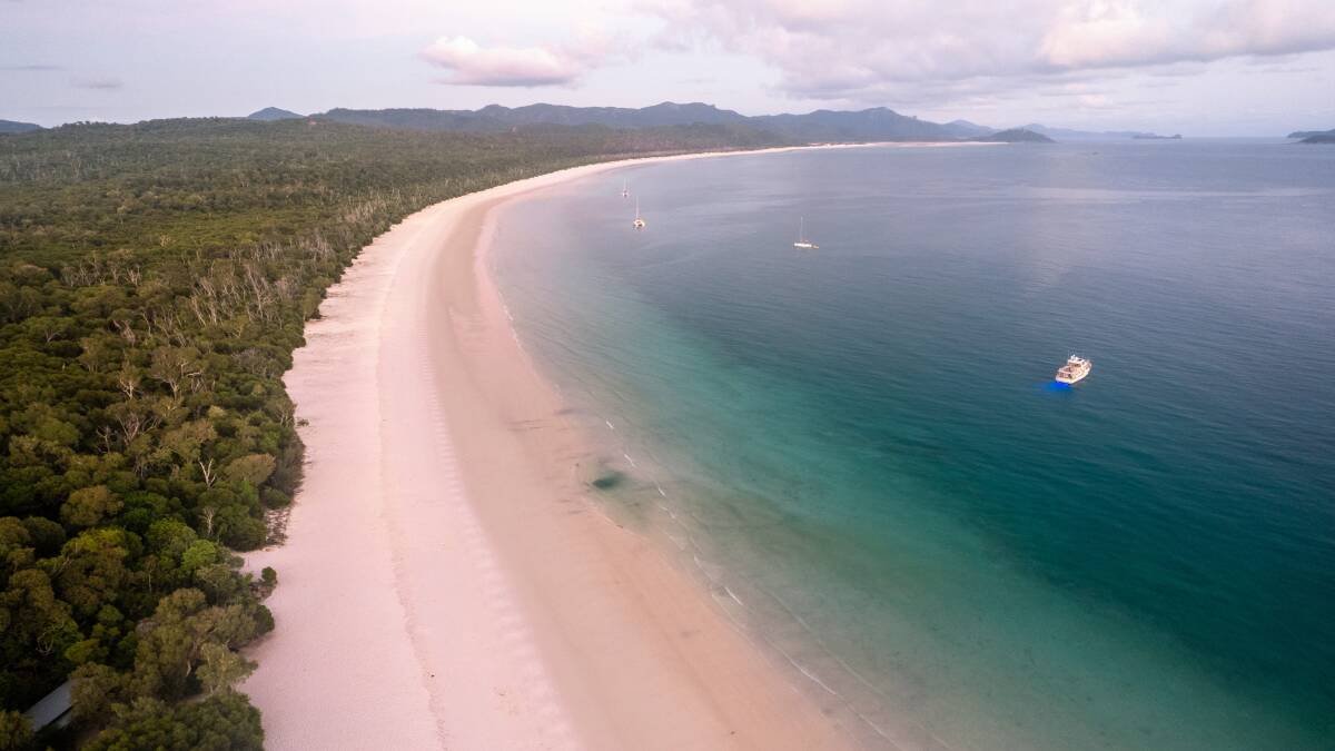 Whitehaven Beach in the Whitsundays. Picture: Tourism and Events Queensland Whitehaven Beach in the Whitsundays. Picture: Tourism and Events Queensland