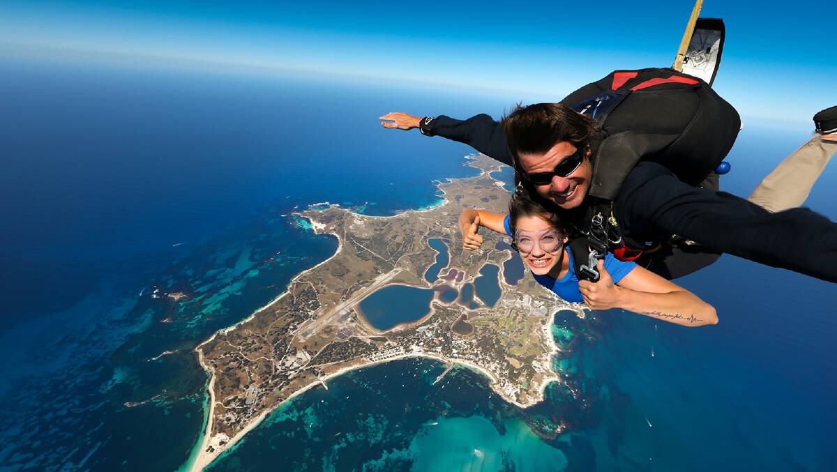 Skydiving.