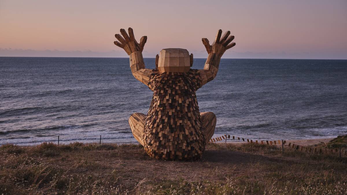 Santi Ikto, Giants of Mandurah by Thomas Dambo. Picture: Duncan Wright/FORM Santi Ikto, Giants of Mandurah by Thomas Dambo. Picture: Duncan Wright/FORM
