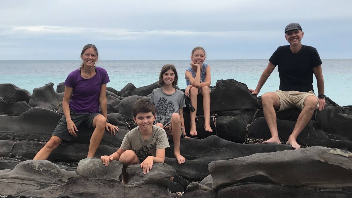 The Riley family - Joanne, Ted, Kea, Jessica and David - on the road. Picture supplied The Riley family - Joanne, Ted, Kea, Jessica and David - on the road. Picture supplied