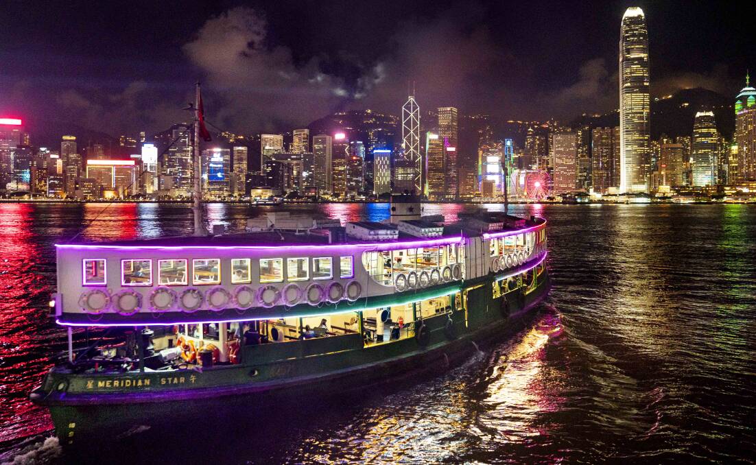 The Star Ferry and the magnificent Hong Kong skyline.