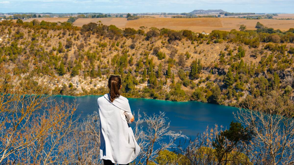 Blue Lake on the Limestone Coast of South Australia, only 20 minutes drive from Dismal Swamp. Picture by South Australian Tourism Commission Blue Lake on the Limestone Coast of South Australia, only 20 minutes drive from Dismal Swamp. Picture by South Australian Tourism Commission