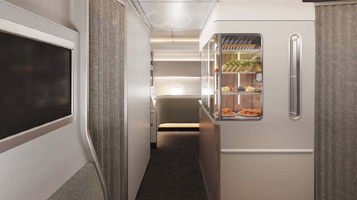The Wellbeing Zone with healthy snacks. Picture by Qantas