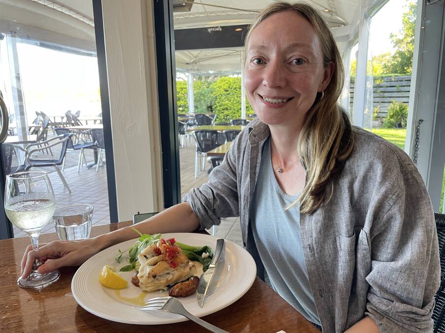 The writer at Mumm's on the Myall. The writer at Mumm's on the Myall.