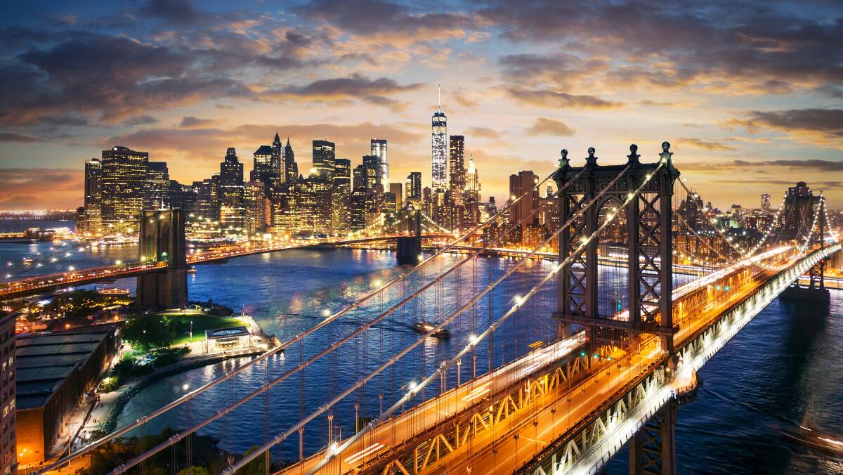 New York skyline.