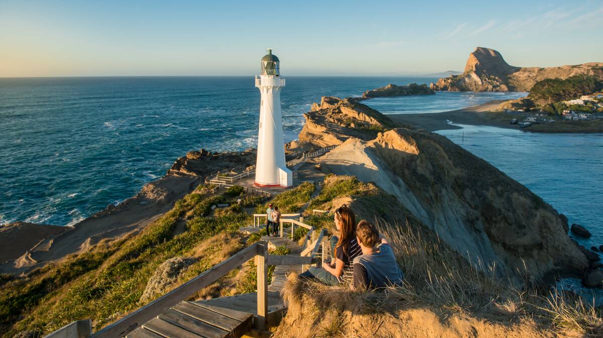 Castlepoint Lighthouse in Wellington, New Zealand. Picture: Mike Heydon