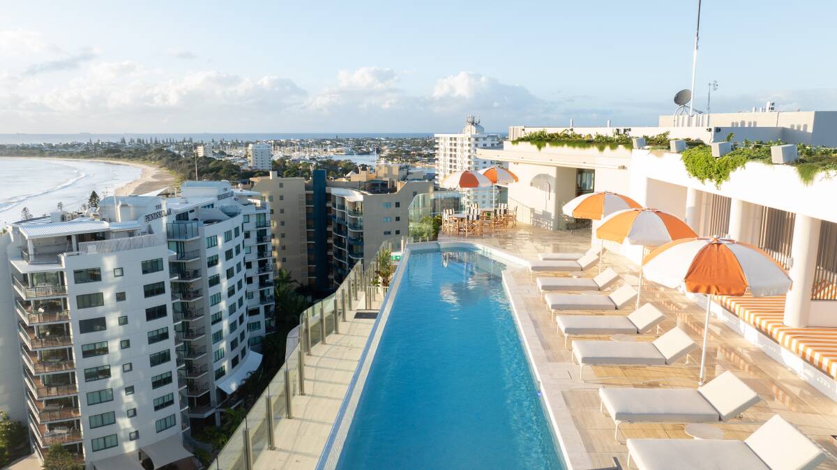 Avani Mooloolaba Beach Hotel's rooftop pool. Avani Mooloolaba Beach Hotel's rooftop pool.