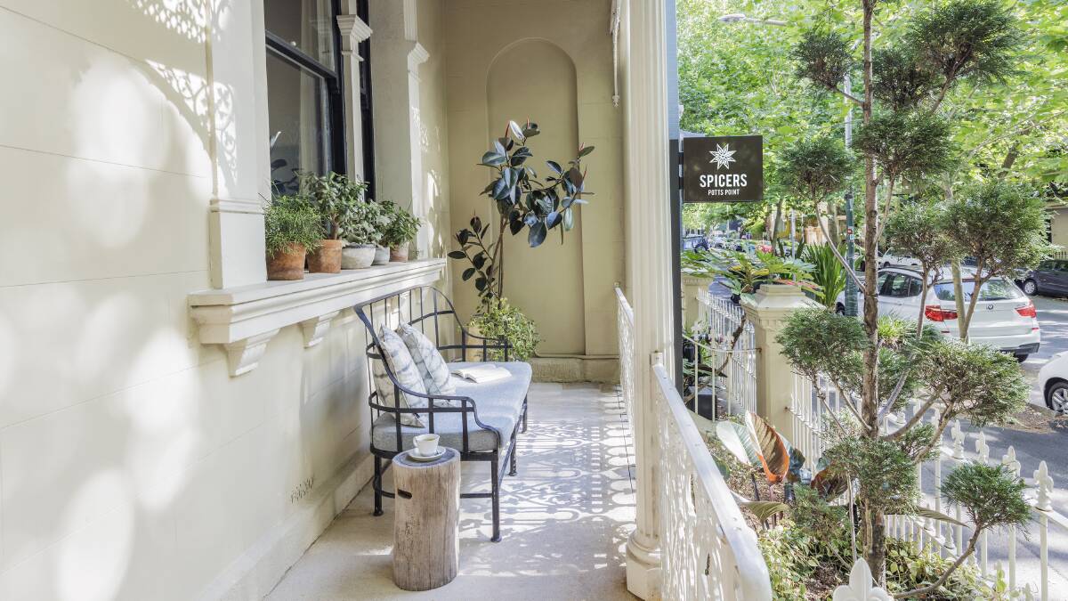 Spicers Potts Point's front balcony. Picture supplied