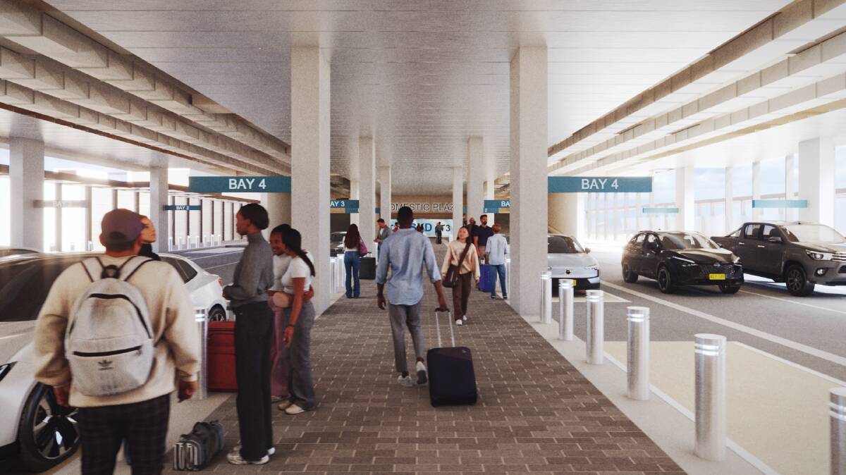 A mockup of the new public drop off area at Sydney Airport - hopefully with less congestion. A mockup of the new public drop off area at Sydney Airport - hopefully with less congestion.