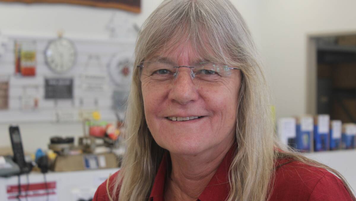 Post Office assistant manager Lou Pfitzner says tourists seek out items with Humpty Doo on them. Picture by Lloyd Jones/AAP PHOTOS Post Office assistant manager Lou Pfitzner says tourists seek out items with Humpty Doo on them. Picture by Lloyd Jones/AAP PHOTOS
