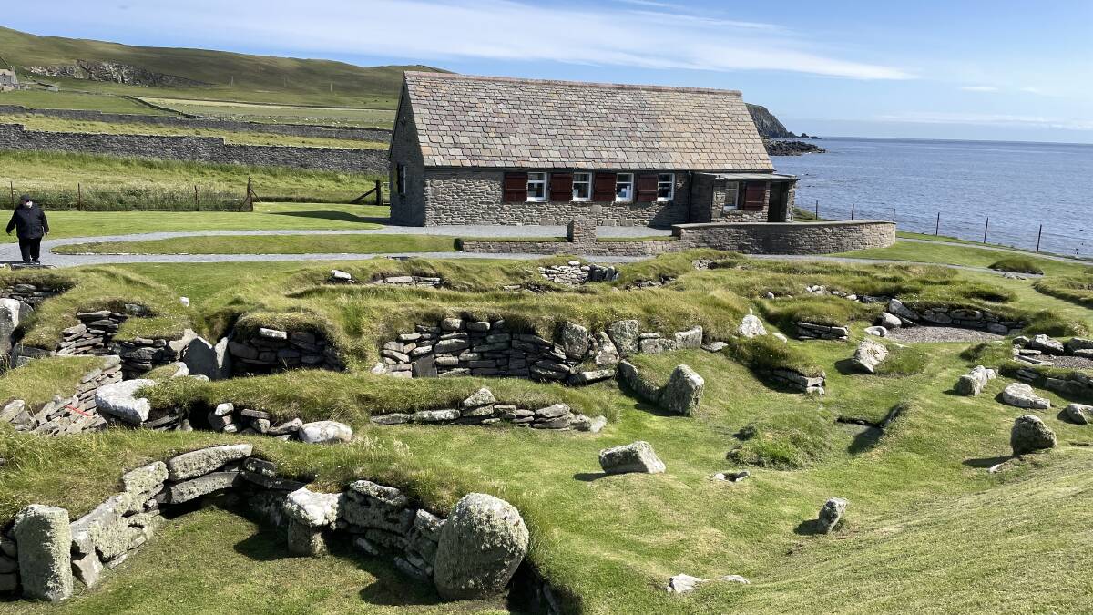 Neolithic Jarlshof, near the sea. Picture by Sarah Falson
