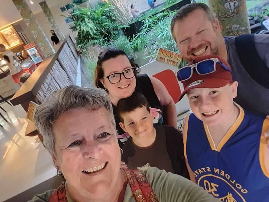 The Farley family in Bali. 