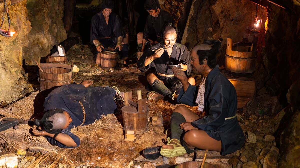 A recreated scene inside an old gold mine. Picture by Michael Turtle