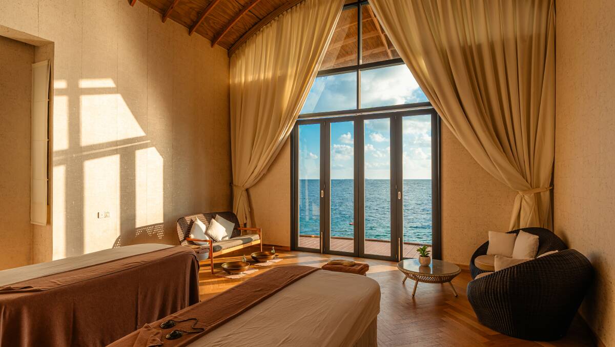 The spa at the Outrigger Maldives Maafushivaru in the Maldives. Picture supplied The spa at the Outrigger Maldives Maafushivaru in the Maldives. Picture supplied