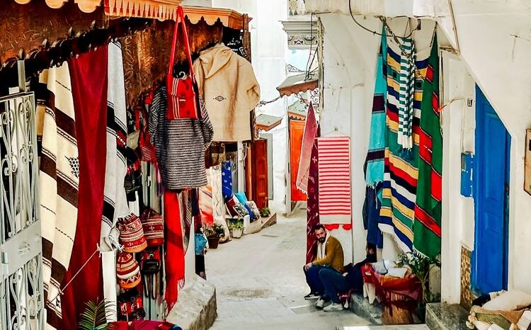 A narrow allow in Tangier, Morocco, reminiscent of scenes in Paulo Coelho's The Alchemist. Picture Shutterstock