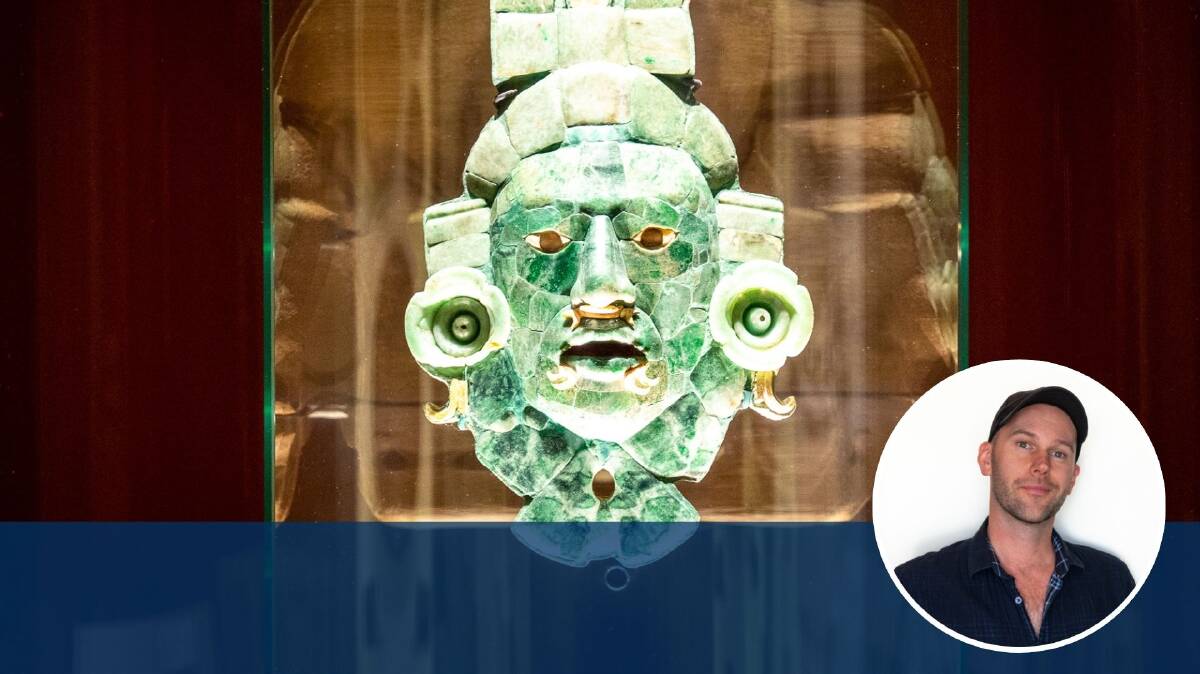 The jade Mask of Calakmul from the 7th century. Picture by Michael Turtle The jade Mask of Calakmul from the 7th century. Picture by Michael Turtle