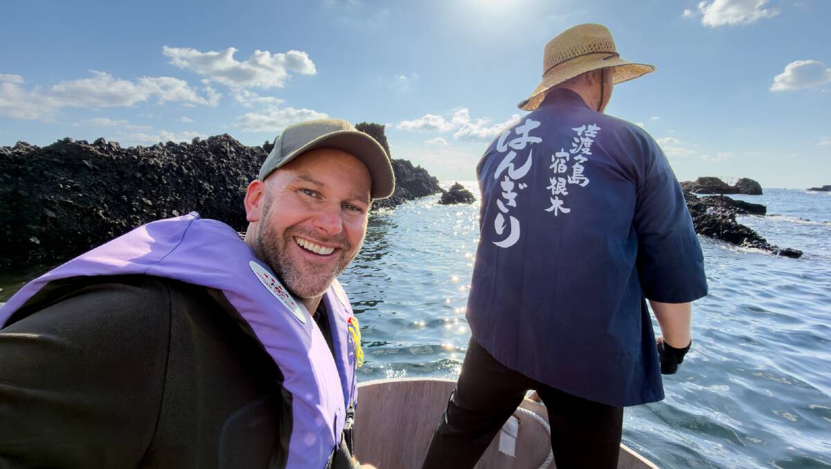 Michael takes a spin in a tub boat. Picture Michael Turtle