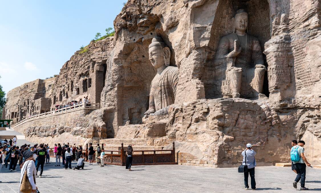 The large Buddhas of Cave 20. Picture by Michael Turtle