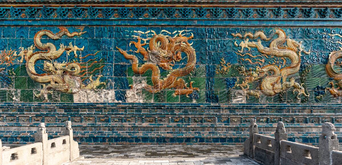 The Nine Dragon Screen Wall in Datong. Picture by Michael Turtle