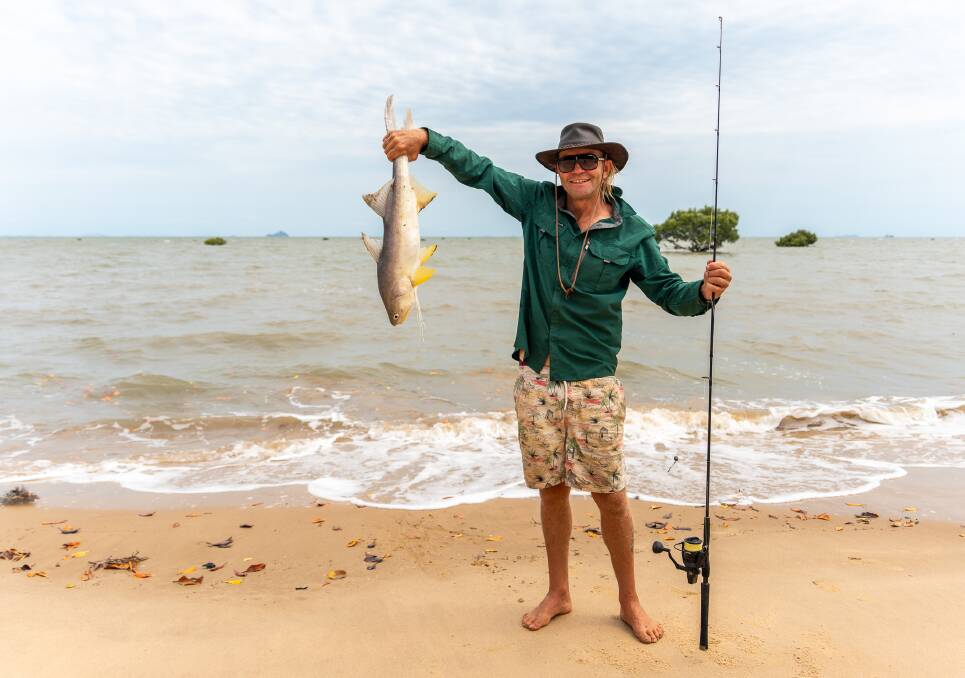 Gary the master fisherman. Picture by Michael Turtle
