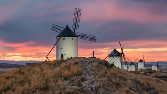 The windmills that inspired Don Quixote author Miguel de Cervantes. Picture Shutterstock