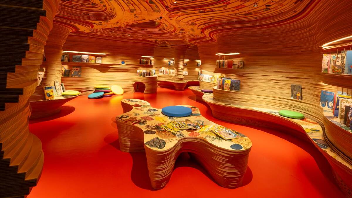 Part of MONA's new library. Picture AAP