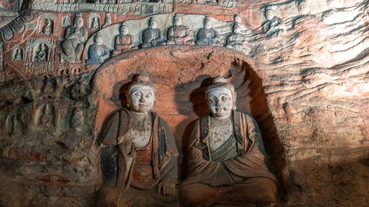 Cave art at Yungang Grottoes. Picture by Michael Turtle