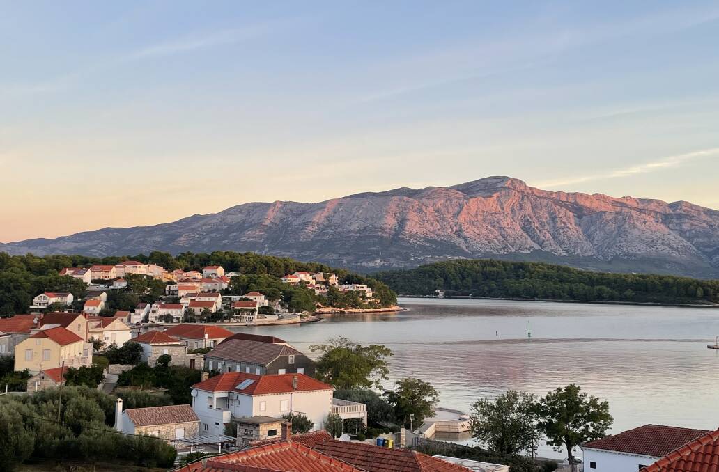 View from the balcony at Hotel Borik on Korcula island. View from the balcony at Hotel Borik on Korcula island.