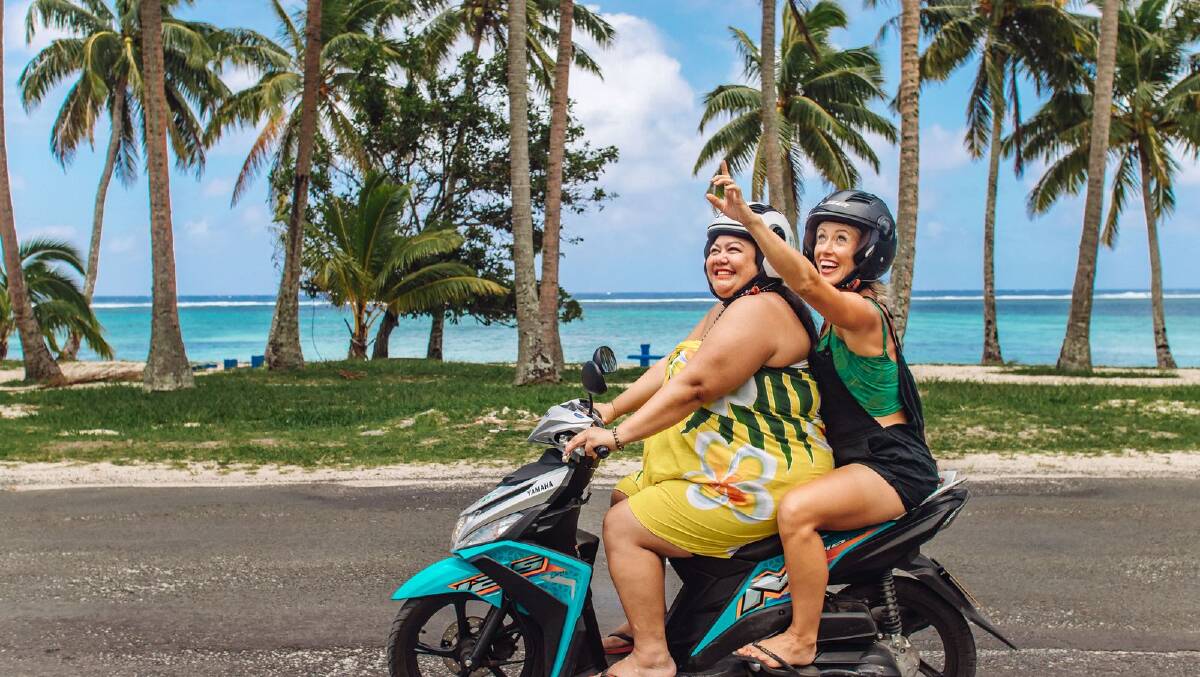 Travelling by scooter is a fun and easy way to get around the Cook Islands. Picture by Ine Sorene Travelling by scooter is a fun and easy way to get around the Cook Islands. Picture by Ine Sorene