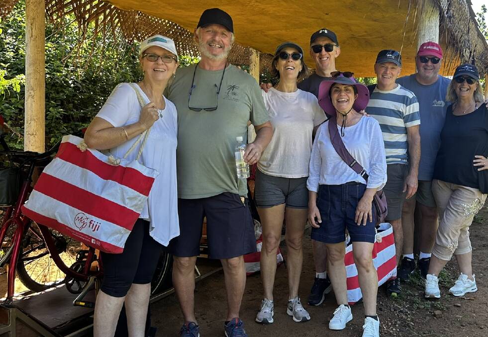 Our group - L-R: Megan, Dale, Katie, Steve, Marisa, Michael, Rick, and writer Anne Bowles. Picture supplied