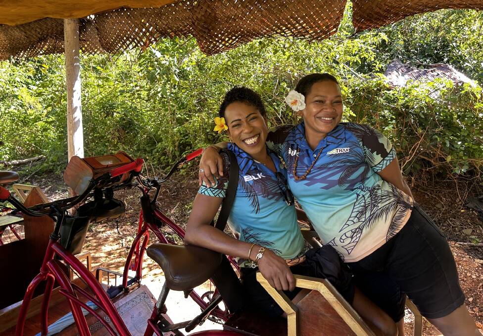 Ecotrax tour guides Britney (left) and Los (right) helped keep our tour group on the straight and narrow. Picture supplied