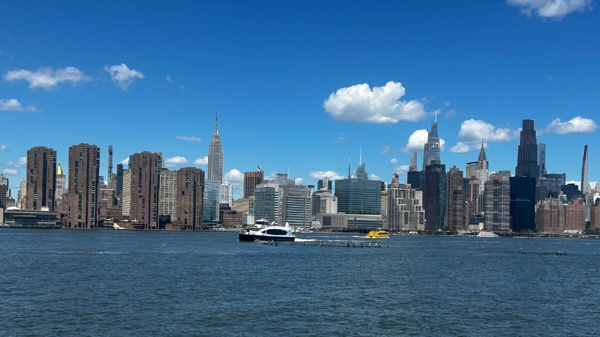 The New York Ferry on East River. Picture by Anne Bowles