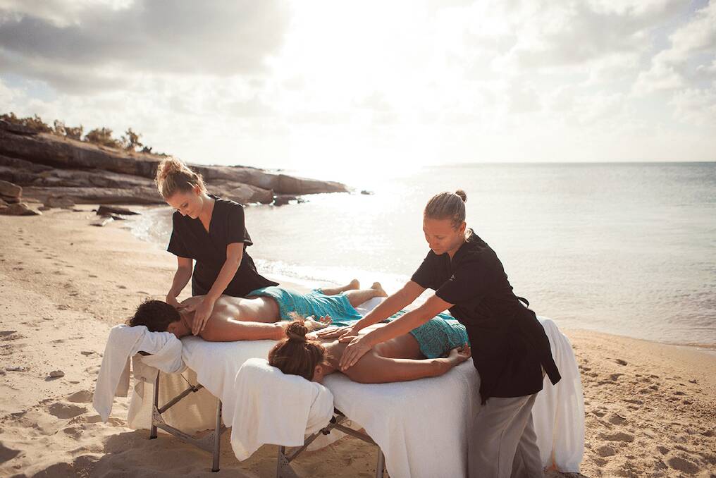 A beachside massage A beachside massage