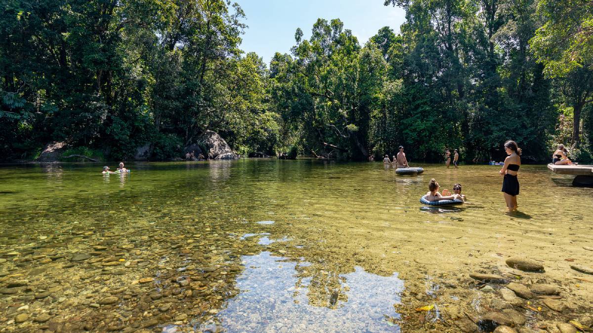 The water at Josephine Falls comes from Queensland’s highest mountain.