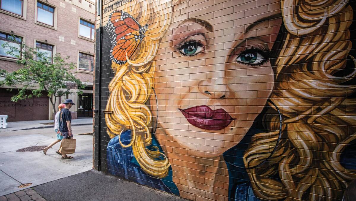 The Nashville mural honouring Dolly. Picture supplied The Nashville mural honouring Dolly. Picture supplied